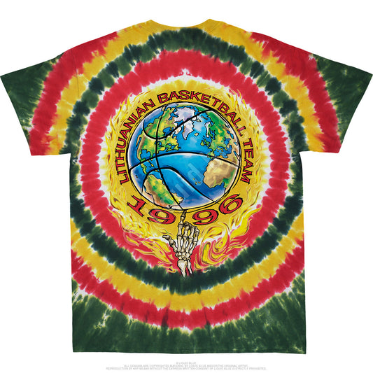 Grateful Dead Lithuania Basketball Tie-Dye T-Shirt