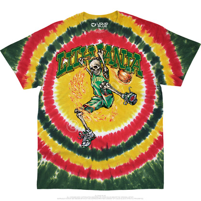 Grateful Dead Lithuania Basketball Tie-Dye T-Shirt